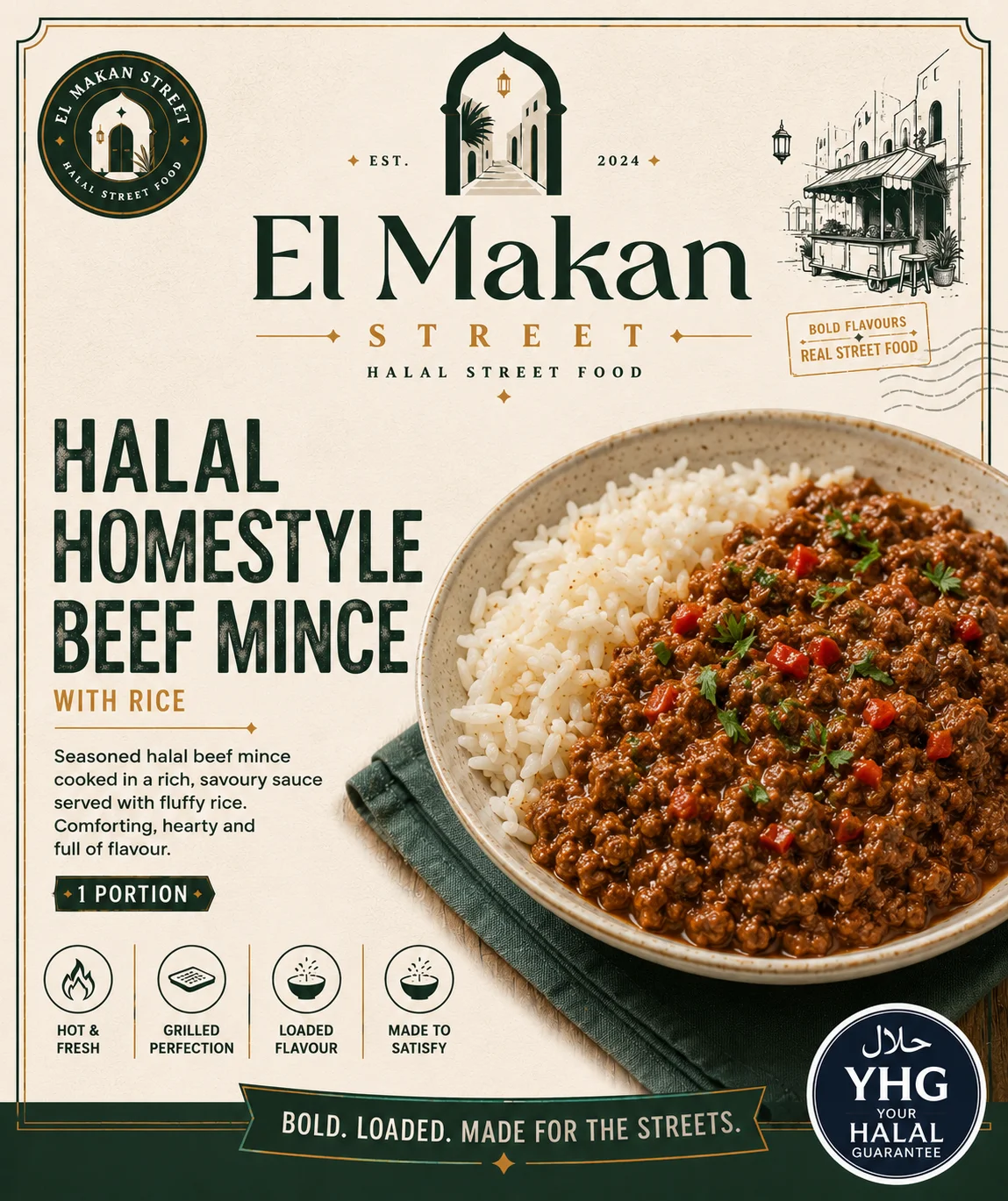 Halal Beef Mince in Tomato Sauce with Rice Halal Beef Mince in Tomato Sauce with Rice