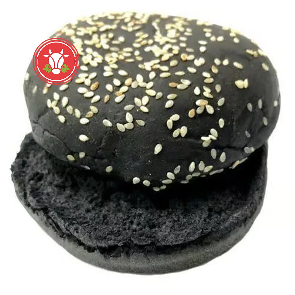 Black Charcoal Burger Buns with Linseeds Pack of 12 Black Charcoal Burger Buns with Linseeds Pack of 12