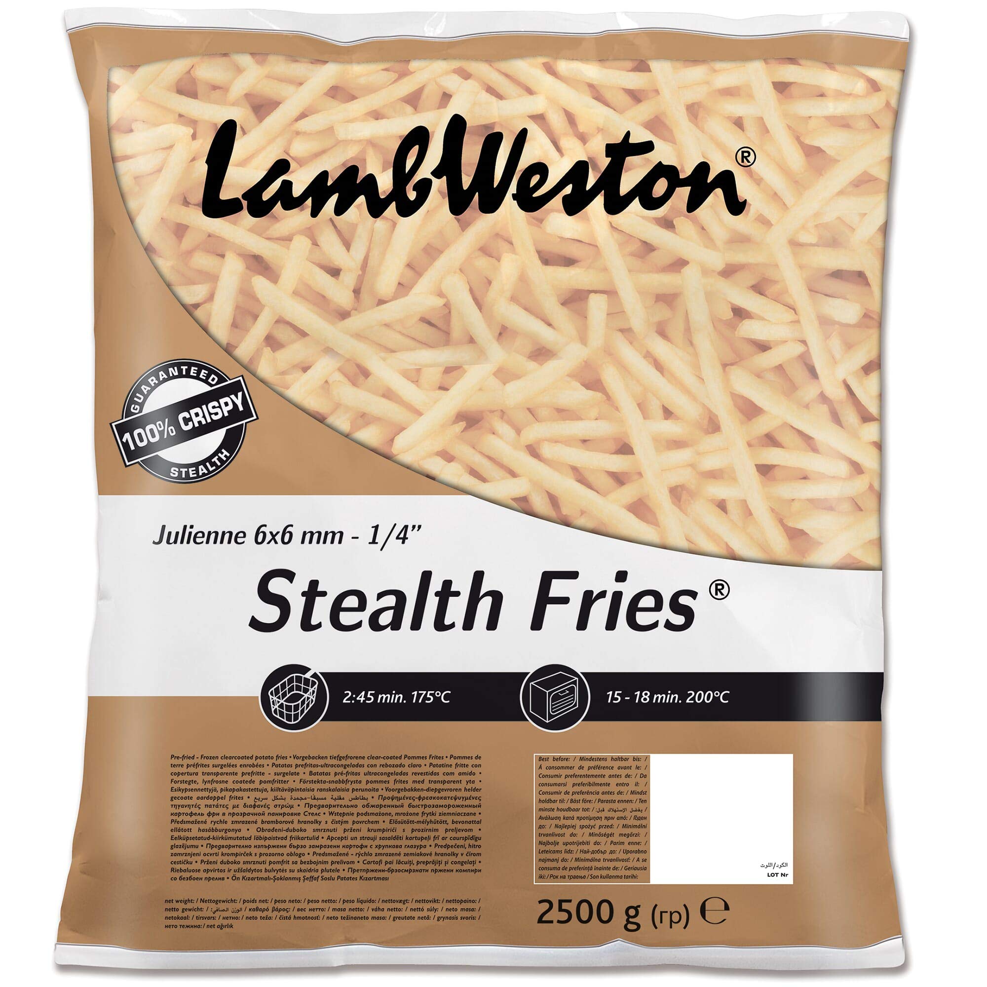 French Fries Lamb Weston Frites Stealth Skin-On 2.5kg French Fries Lamb Weston Frites Stealth Skin-On 2.5kg
