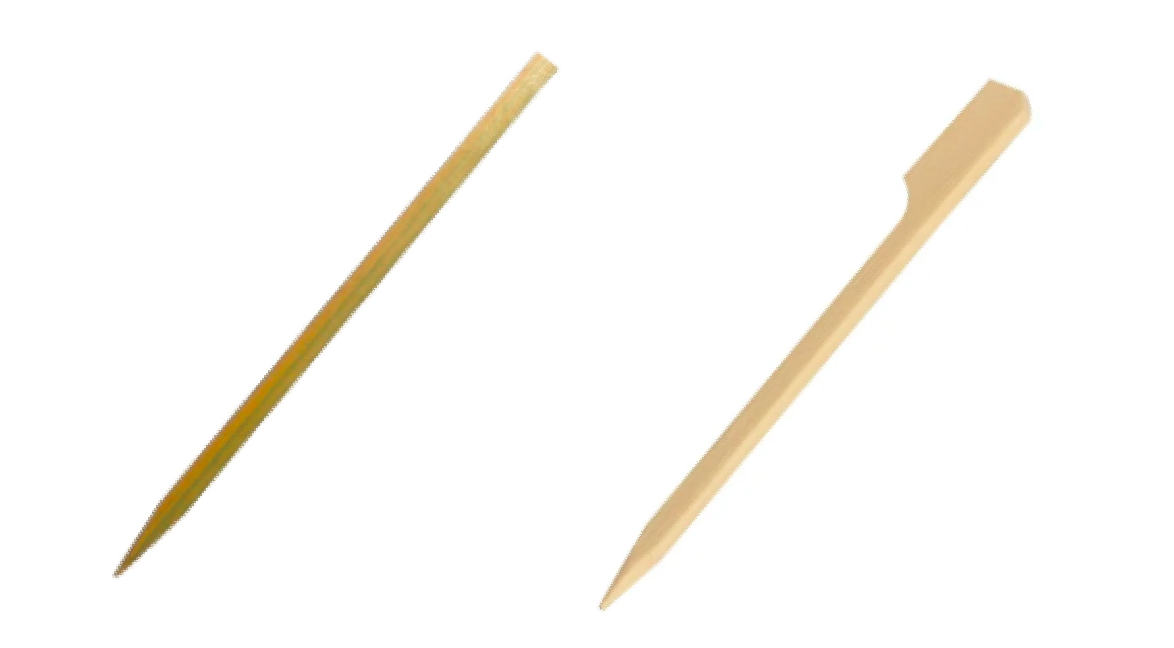 Bamboo Skewers — Flat-End & Hirakushi Pack of 50 Bamboo Skewers — Flat-End & Hirakushi Pack of 50