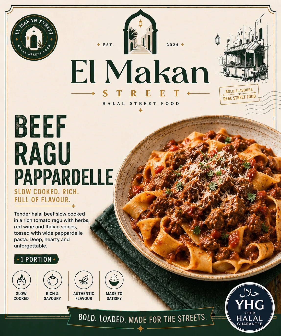 Halal Beef Ragù Pappardelle Halal Beef Ragù Pappardelle