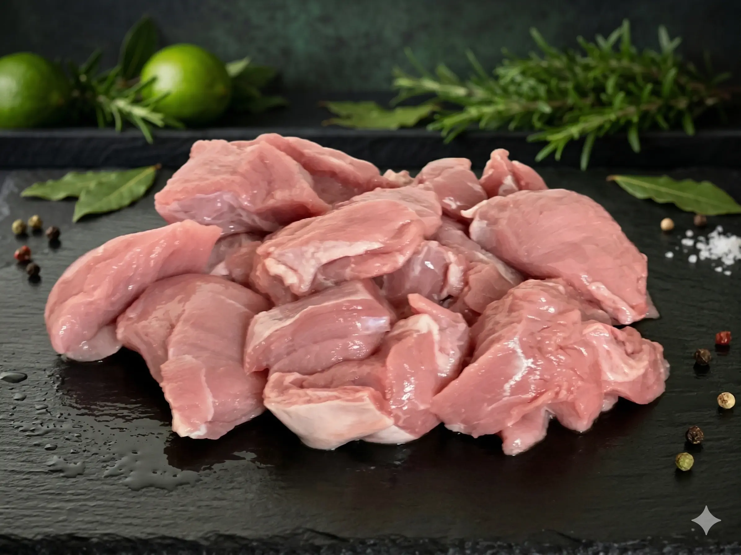 Halal Milk-Fed Veal Diced (Boneless) — Lean Dice — Stew (Blanquette de Veau) Halal Milk-Fed Veal Diced (Boneless) — Lean Dice — Stew (Blanquette de Veau)