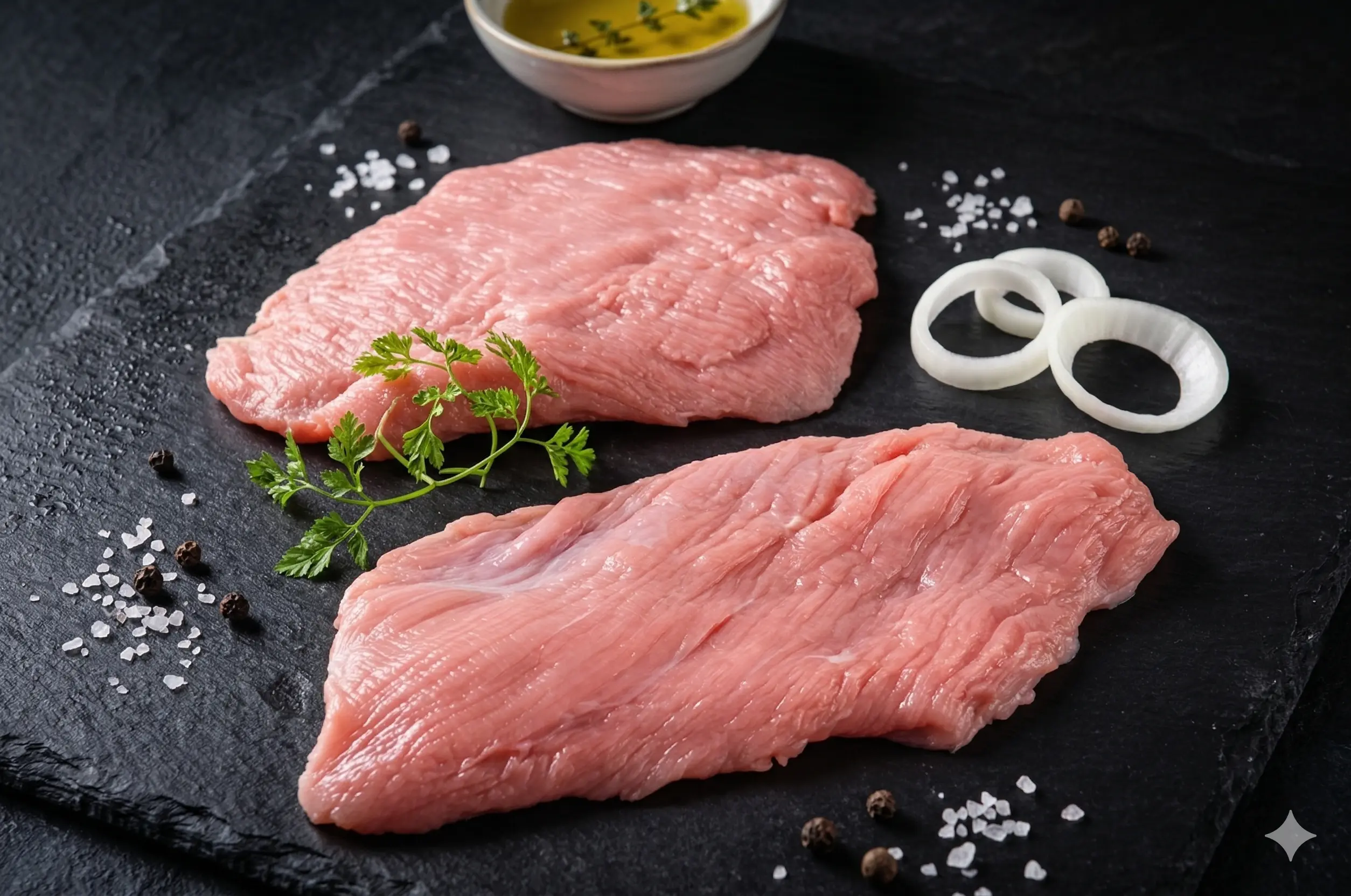 Halal Milk-Fed Veal Minute Steaks (Boneless) — Butcher’s Choice (Escalope de Veau Fine) Halal Milk-Fed Veal Minute Steaks (Boneless) — Butcher’s Choice (Escalope de Veau Fine)