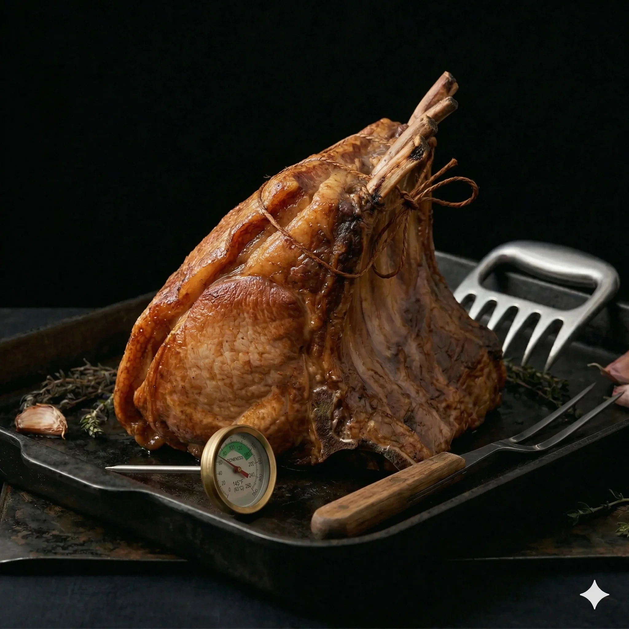 Halal Milk-Fed Veal Standing Rib Roast — Pre-Cooked Halal Milk-Fed Veal Standing Rib Roast — Pre-Cooked