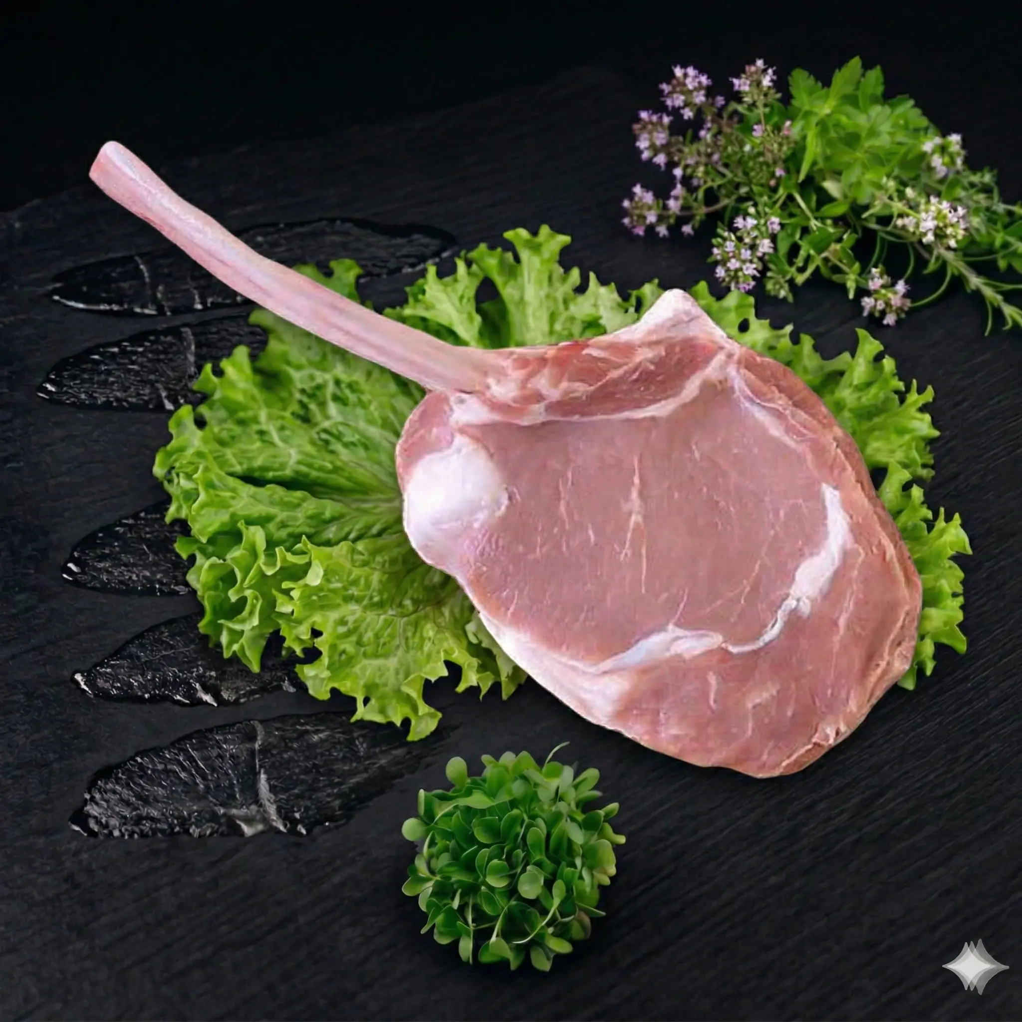 Halal Milk-Fed Veal Tomahawk Steak (Tomahawk de Veau) Halal Milk-Fed Veal Tomahawk Steak (Tomahawk de Veau)