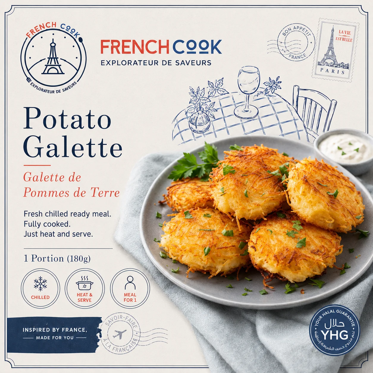 Halal Potato Galette (Galette de Pommes de Terre) Halal Potato Galette (Galette de Pommes de Terre)
