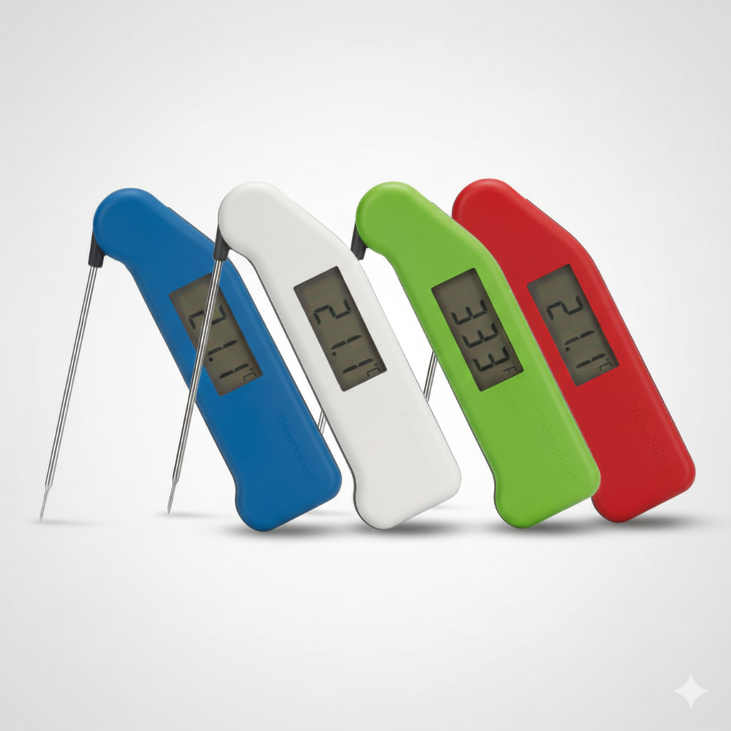 HACCP Instant-Read Folding Probe Thermometer (Classic) – Blue / Red / Green / White HACCP Instant-Read Folding Probe Thermometer (Classic) – Blue / Red / Green / White