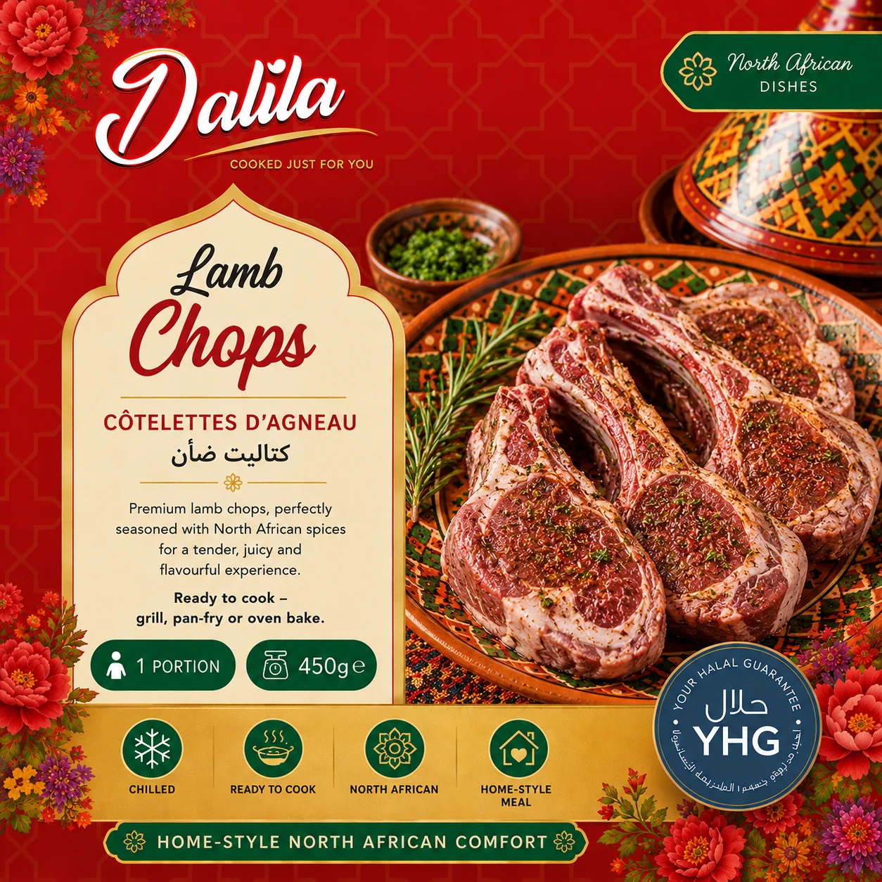 Halal Lamb Chops (Côtelettes Agneau) — Ready to Cook Halal Lamb Chops (Côtelettes Agneau) — Ready to Cook