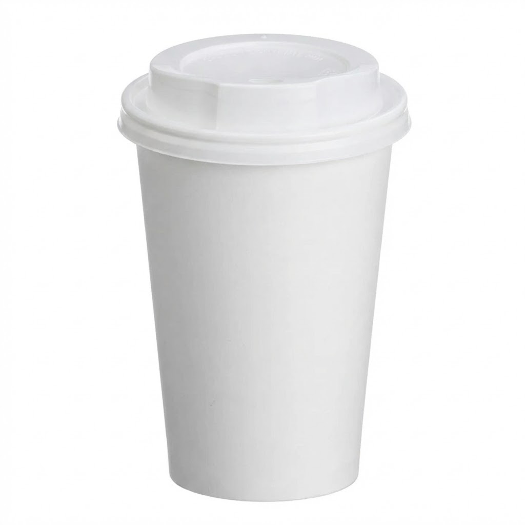 Plain White Hot Paper Cups + Sip Lids – 16oz Pack of 20 Plain White Hot Paper Cups + Sip Lids – 16oz Pack of 20