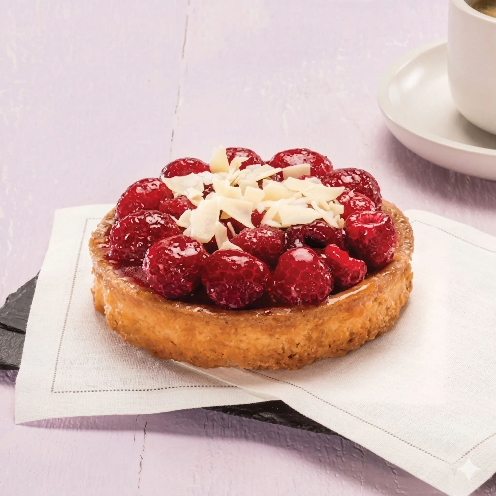 Raspberry & White Chocolate Tartelette Raspberry & White Chocolate Tartelette