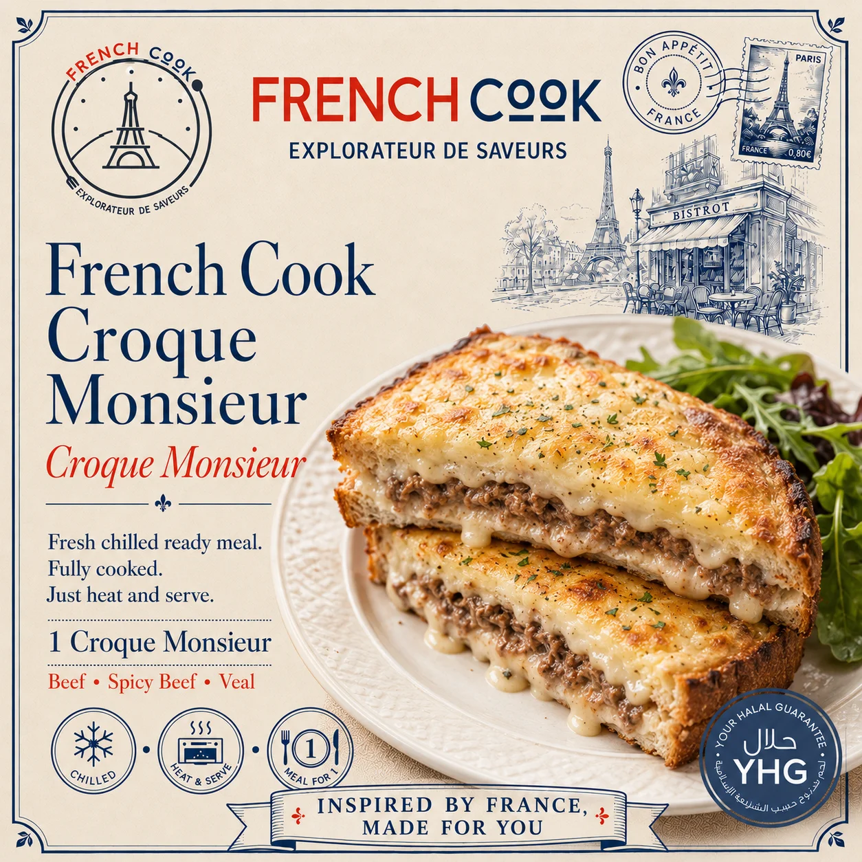 French Cook Halal Croque Monsieur French Cook Halal Croque Monsieur
