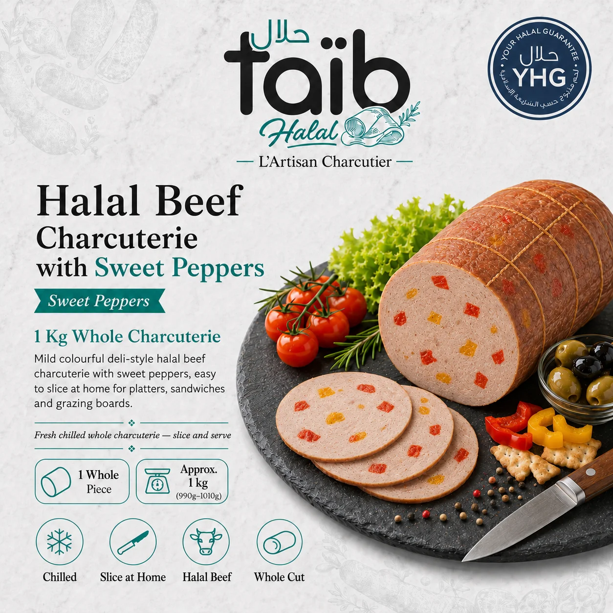 Halal Beef Charcuterie with Sweet Peppers Halal Beef Charcuterie with Sweet Peppers