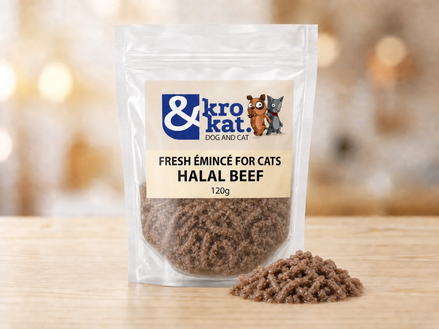 Kro&Kat Fresh Émincé for Cats — Halal Beef 120g Kro&Kat Fresh Émincé for Cats — Halal Beef 120g