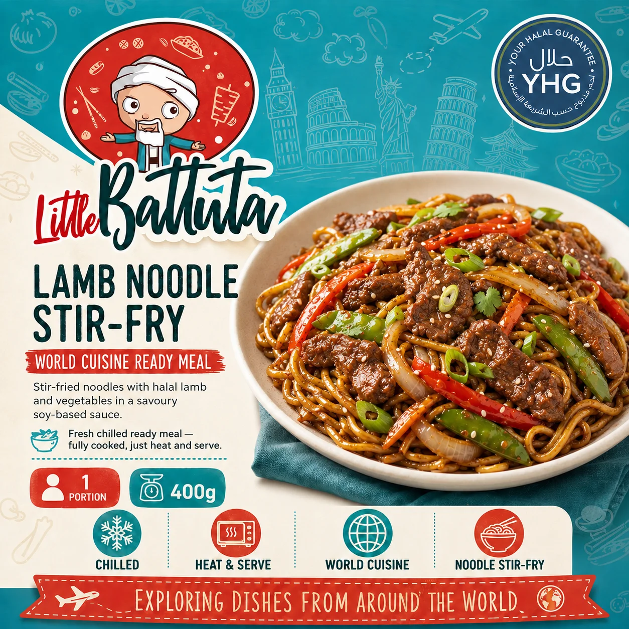 Halal Lamb Noodle Stir-Fry Halal Lamb Noodle Stir-Fry
