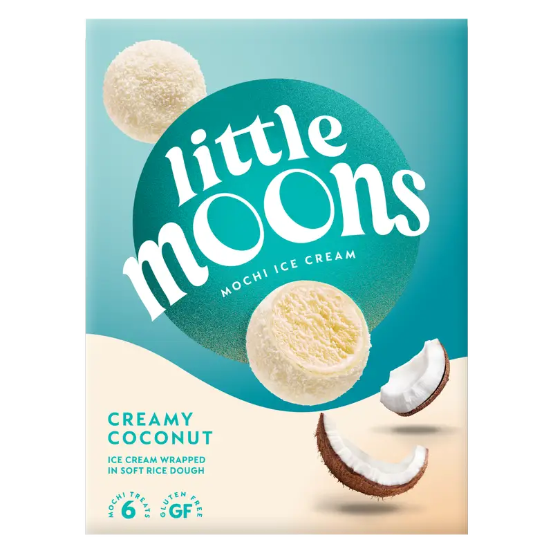 Little Moons Creamy Coconut Mochi Ice Cream Pack of 6 Little Moons Creamy Coconut Mochi Ice Cream Pack of 6