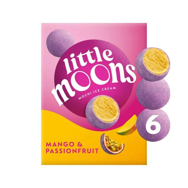 Little Moons Vegan Passionfruit & Mango Mochi Ice Cream Pack of 6 Little Moons Vegan Passionfruit & Mango Mochi Ice Cream Pack of 6