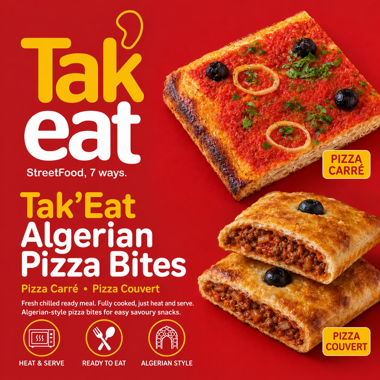 Tak’Eat Halal Algerian Pizza Bites Tak’Eat Halal Algerian Pizza Bites