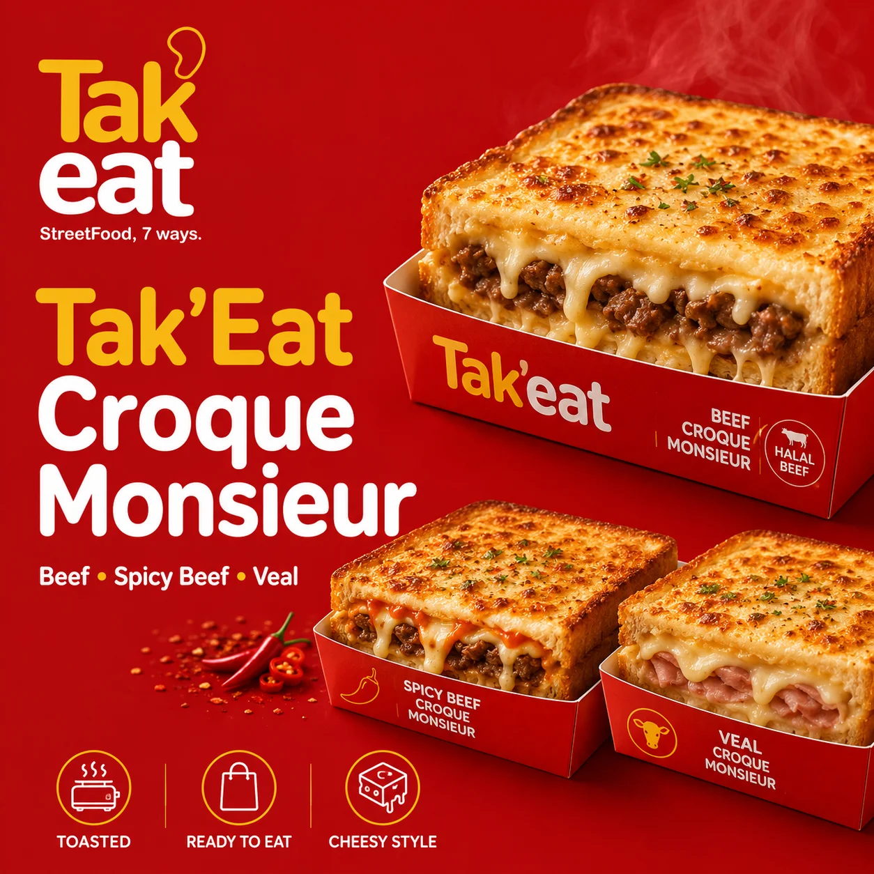 Tak’Eat Halal Croque Monsieur Tak’Eat Halal Croque Monsieur
