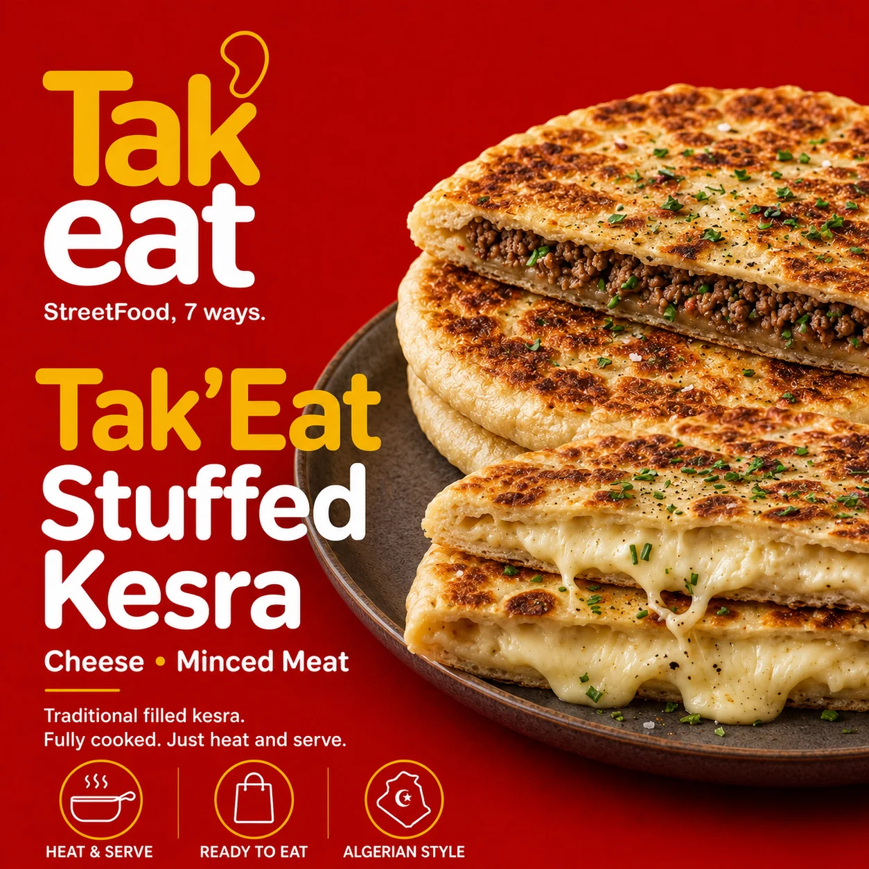 Tak’Eat Halal Stuffed Kesra Tak’Eat Halal Stuffed Kesra
